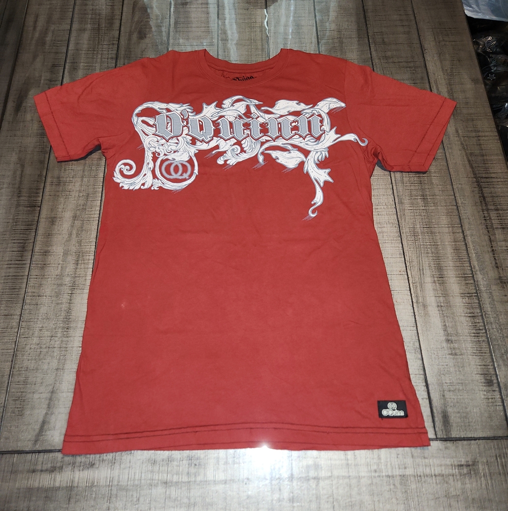NWOT O'Quinn Red Short Sleeve Crewneck Tee with White Graphic